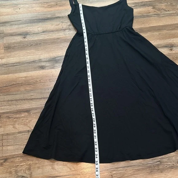 COBALT DISTRICT WOMENS SLEEVELES DRESS A- LINE BLACK STRECH PULL ON Sz M NEW - Picture 4 of 12